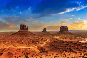 The spiritual significance of Monument Valley is amplified by this beautiful sunrise.