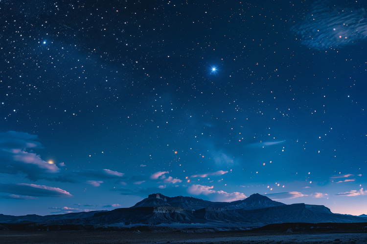 The clear nigh sky highlights the spiritual vibe of Taos.