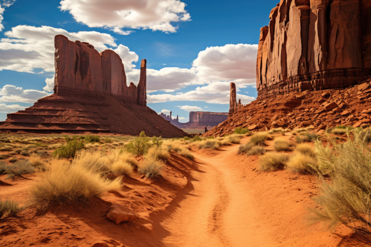 Wildcat Trail through Two Mittens Monument Valley.