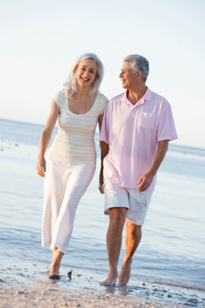 Beach walks can strengthen relationships.