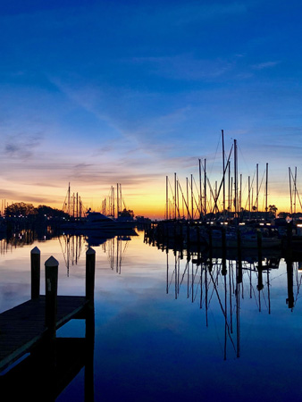 Before sunrise on Christmas morning in St Petersburg Florida.