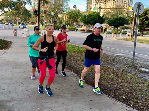 Group run. Christmas morning in St Pete FL.