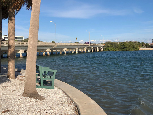 Fred Held Park has a lot of benches where you can revitalize through prayer or meditation.