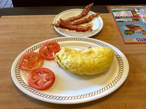 I had an omelet for dinner in Acworth GA.