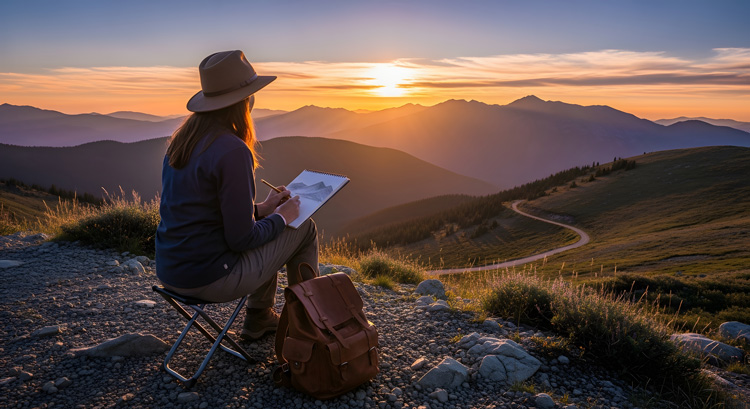 A young woman artist captures the spiritual experience of Taos. A young woman artist captures the spiritual experience of Taos.