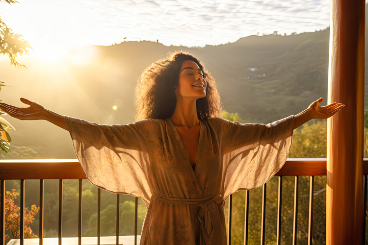 Young woman is thankful for herr spiritual connection in Taos. Young woman is thankful for herr spiritual connection in Taos.