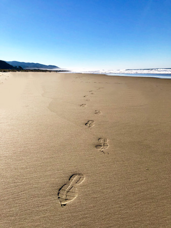 Beach walking will benefit you on many levels.