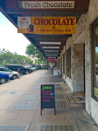 A chocolate and expresso bar. You can find all kinds of unique little shops in downtown St Pete.