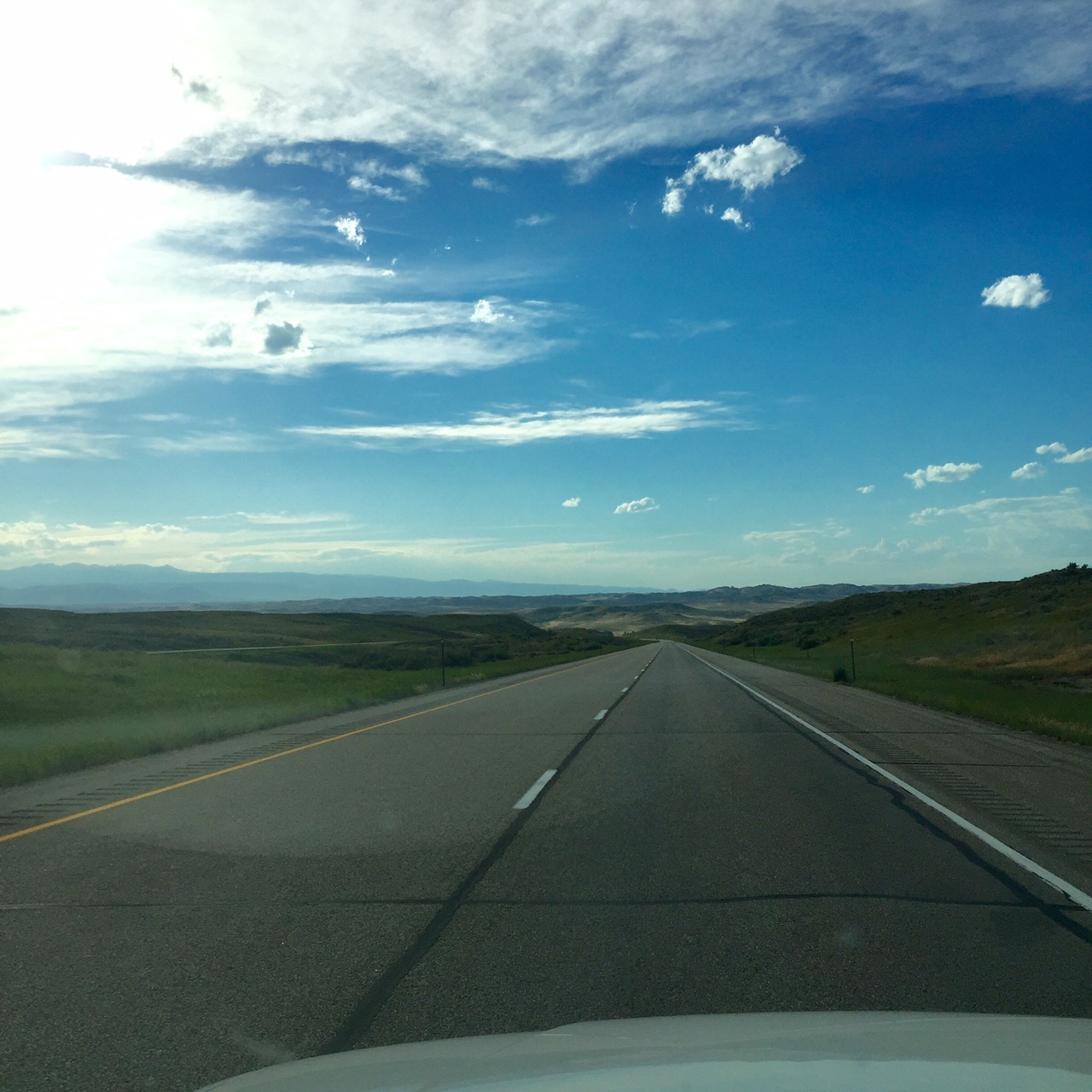 The Buffalo WY exit is now less than a mile away. It was a beautiful evening to stop.