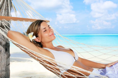 Total relaxation is another benefit of the beach.