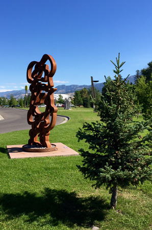 Bozeman Sculpture Park. Located right behind the library.