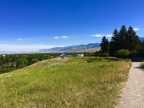A beautiful view of the Bridger Range from Peet's Hill in Bozeman Montana.