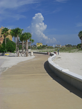 Looking south along the Treasure Island Beach Trail.