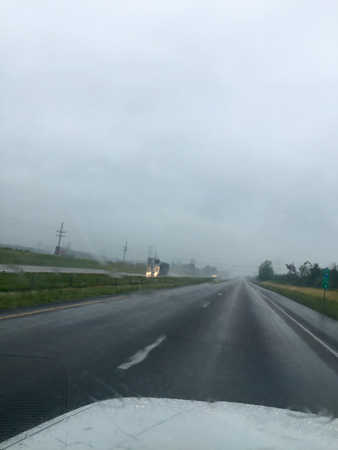 Rainy and dangerous heading into Wentzville, MO.